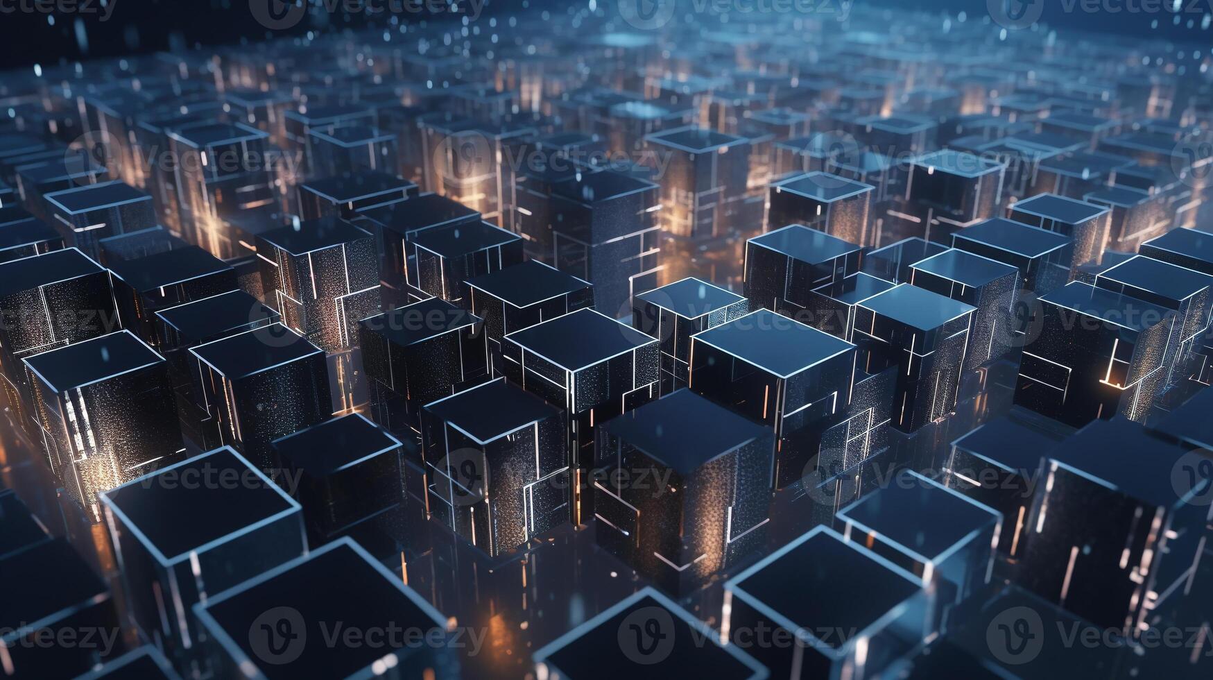 3D rendering of abstract digital technology background. Big data connection concept. photo