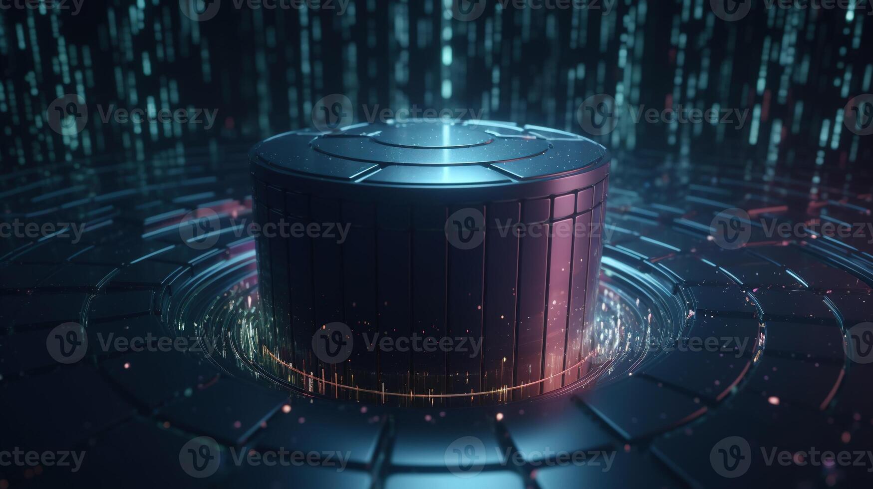 3D rendering of abstract digital technology background. Big data connection concept. photo