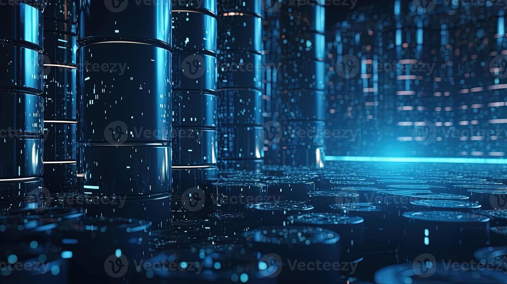 3D rendering of abstract digital technology background. Big data connection concept. photo