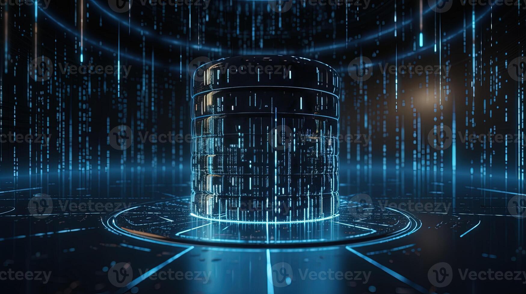 3D rendering of abstract digital technology background. Big data connection concept. photo