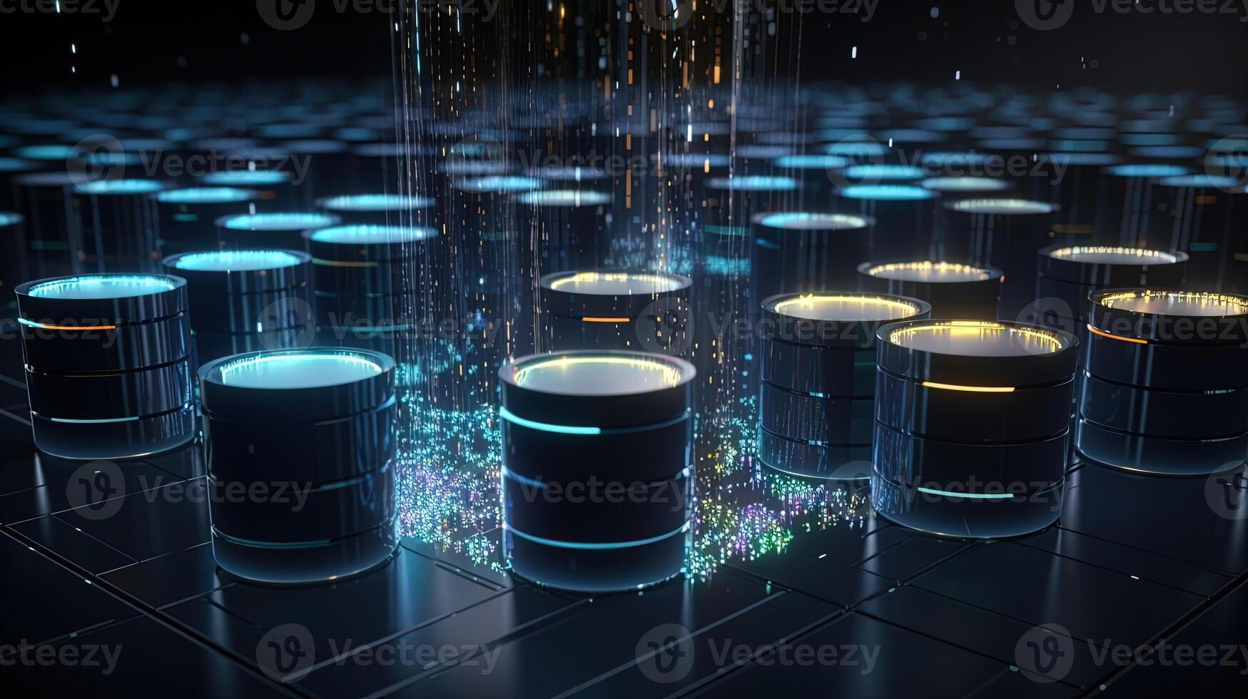 3d representación de resumen digital tecnología antecedentes. grande datos conexión concepto.generativo ai foto