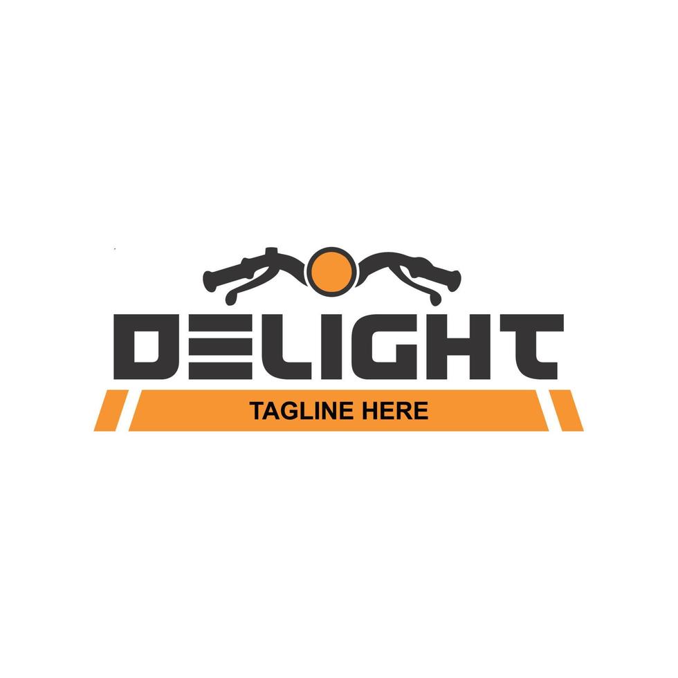 Vector bike delight name logo