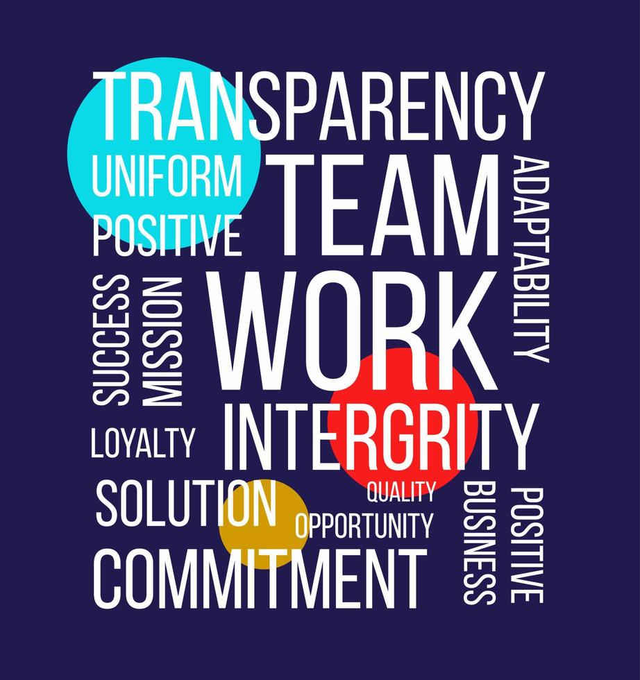 Inspirational words for office environmental graphics vector