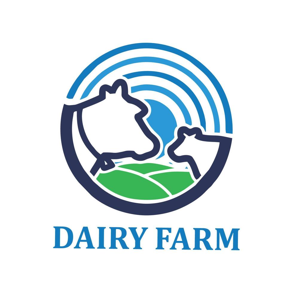 Vector dairy milk logo with cow 22672545 Vector Art at Vecteezy
