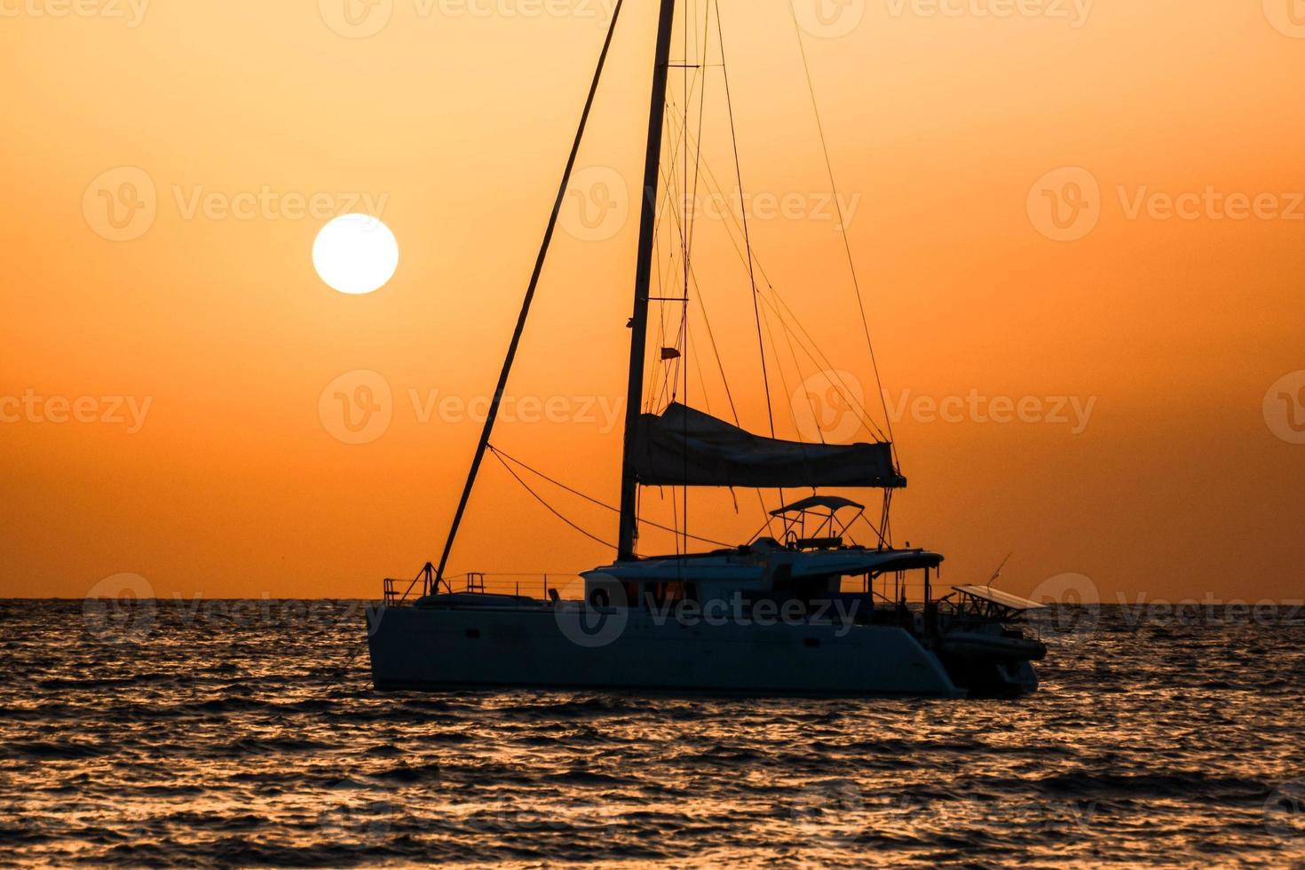 Sunset over the sea photo