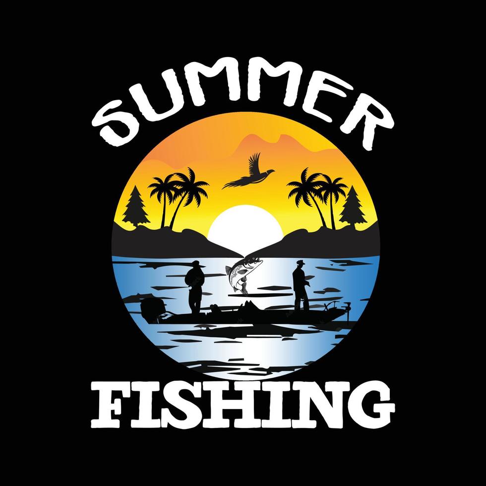 Fishing t-shirt design vector