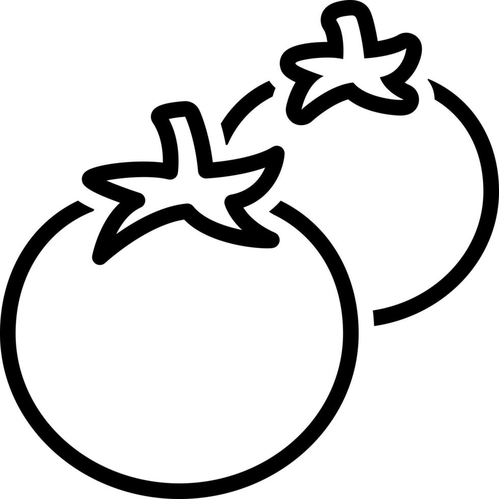 line icon for tomatoes vector