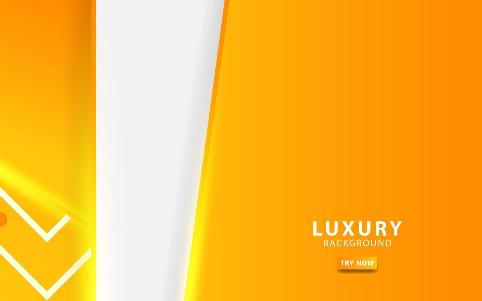 luxury abstract yellow background banner design with gold line. Overlap layers with paper effect. digital template. vector