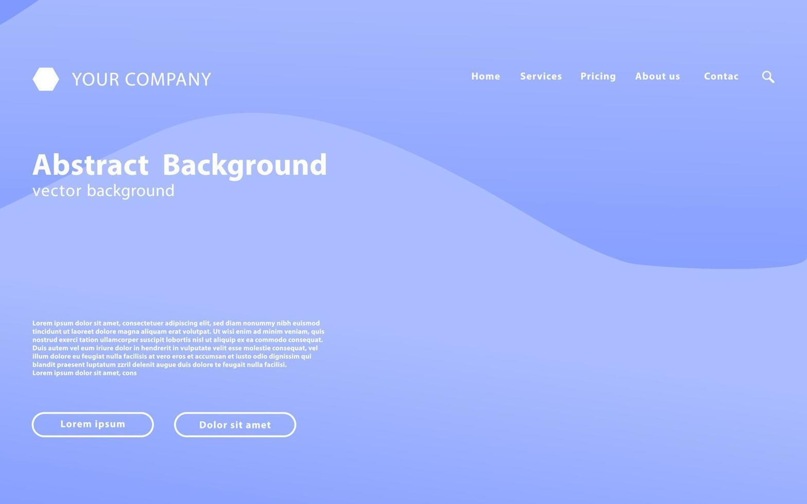 modern abstract landing page background. wavy gradient background template,vector illustration. vector