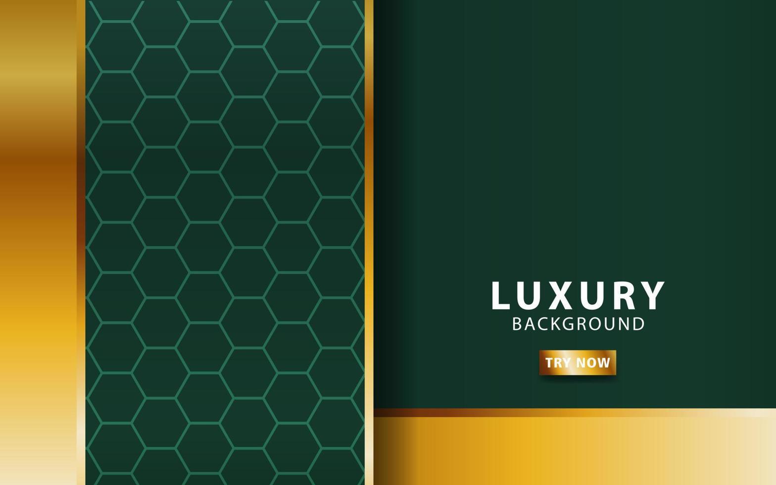 luxury premium gold and green vector background banner design with golden line.