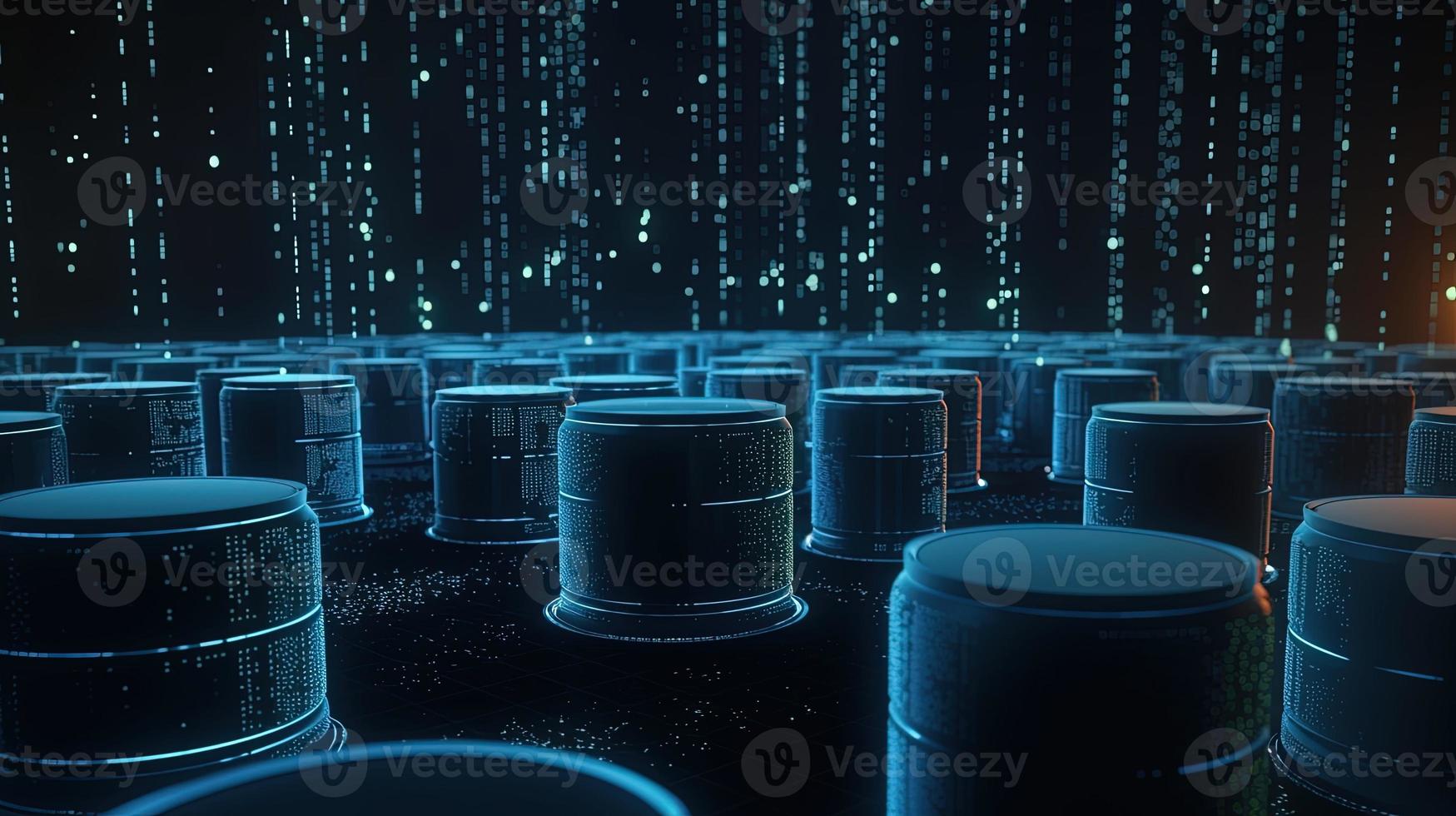 3D rendering of abstract digital technology background. Big data connection concept photo