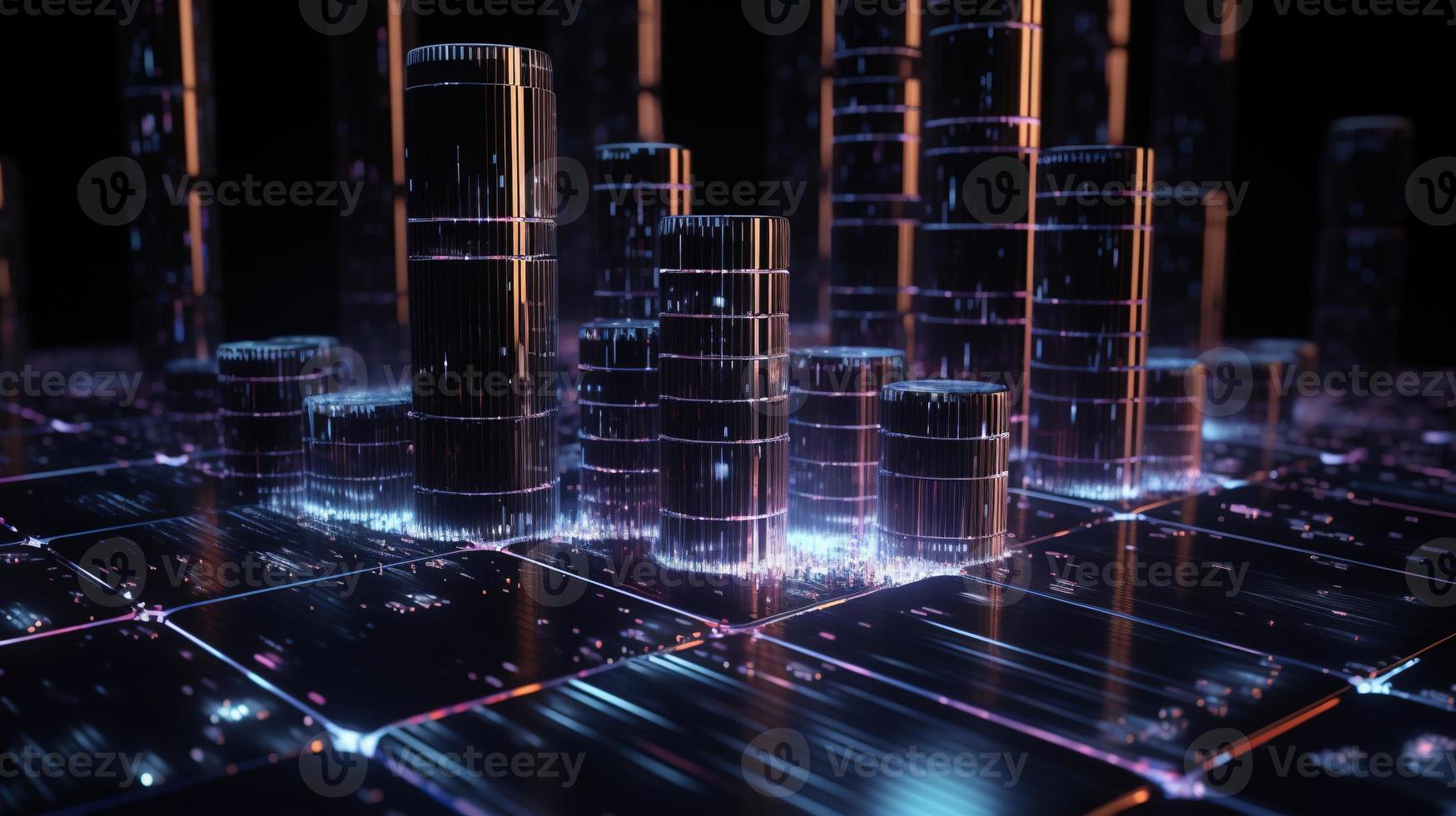 3d representación de resumen digital tecnología antecedentes. grande datos conexión concepto foto