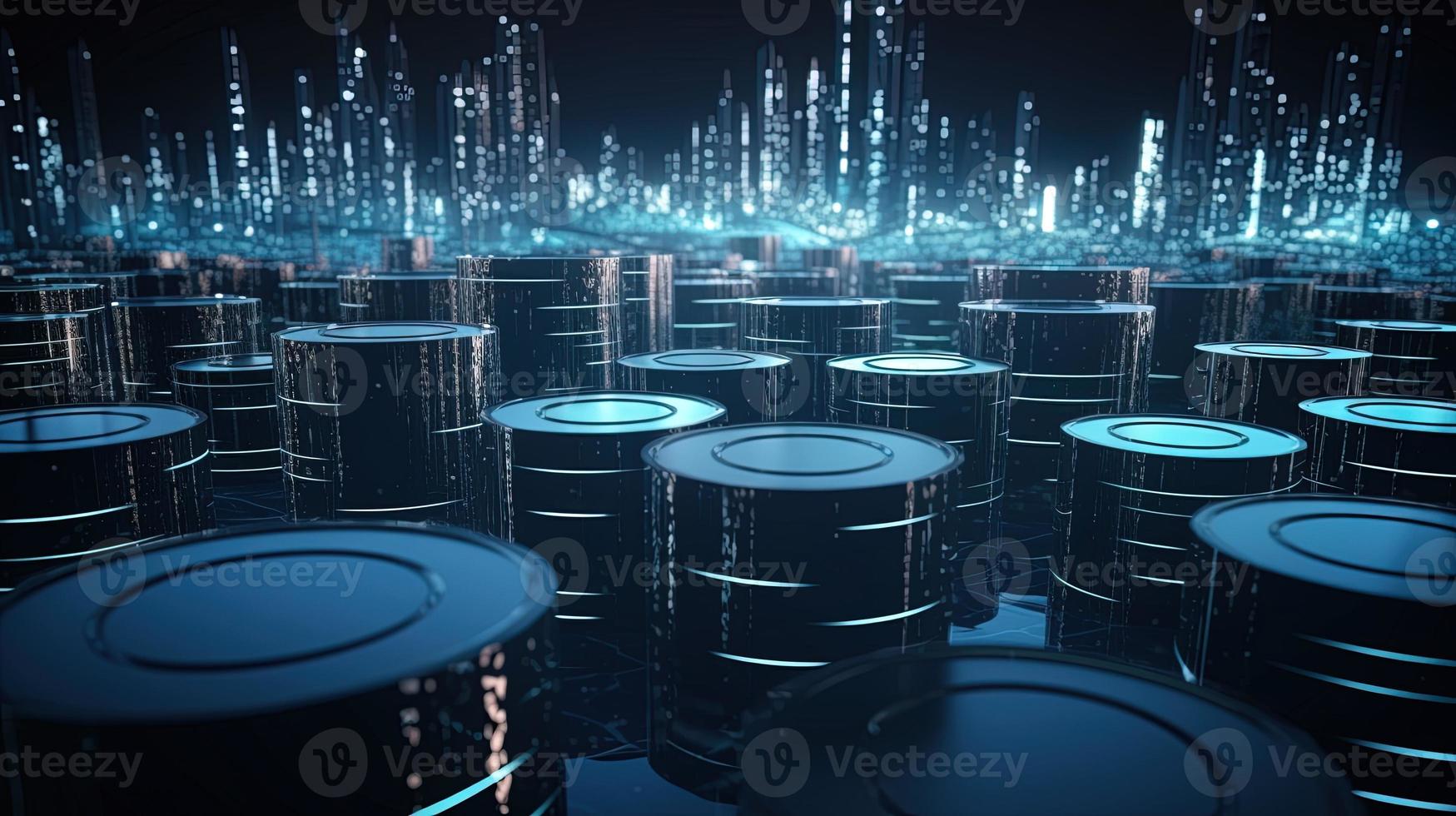 3D rendering of abstract digital technology background. Big data connection concept photo