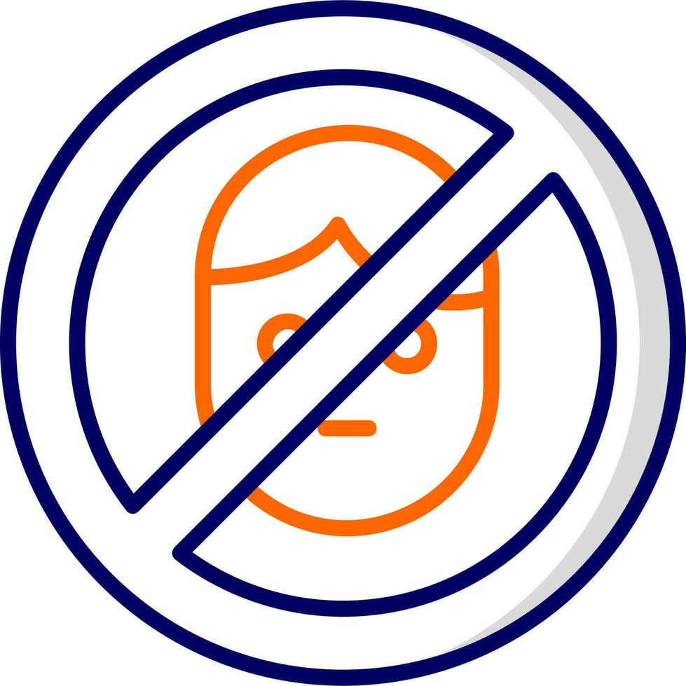No Stalking Vector Icon