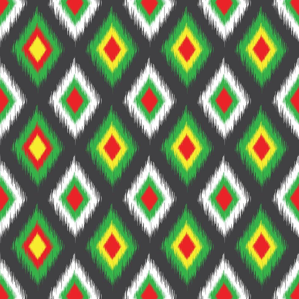 Ikat geometric ethnic oriental pattern traditional Design for background, clothing, carpet, wallpaper, fabric, Batik, Vector illustration