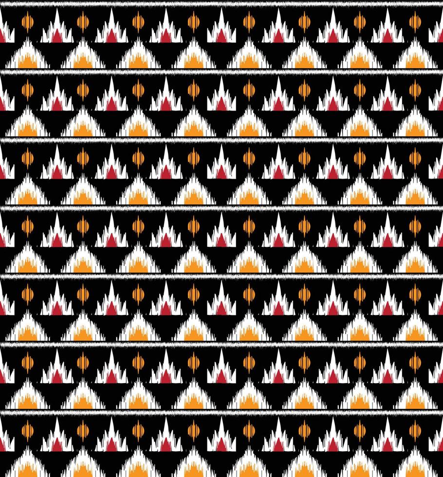 Ikat geometric ethnic oriental pattern traditional Design for background, clothing, carpet, wallpaper, fabric, Batik, Vector illustration