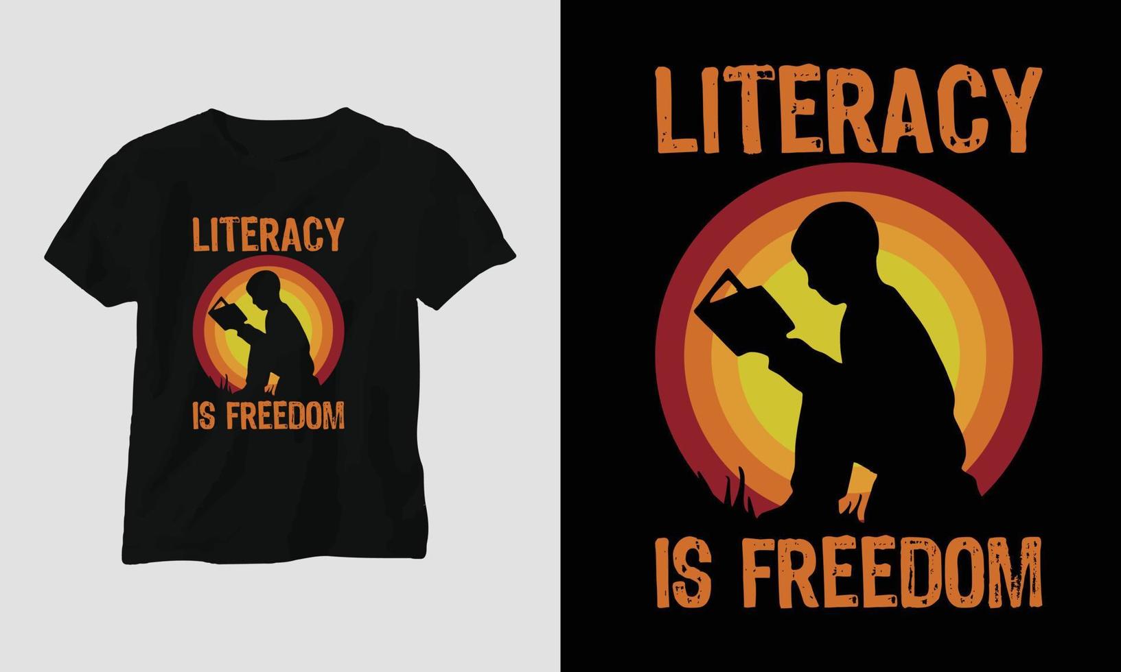 Book Lover tshirt design concept vector