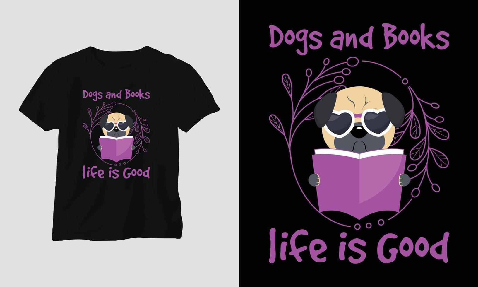 Book Lover tshirt design concept vector