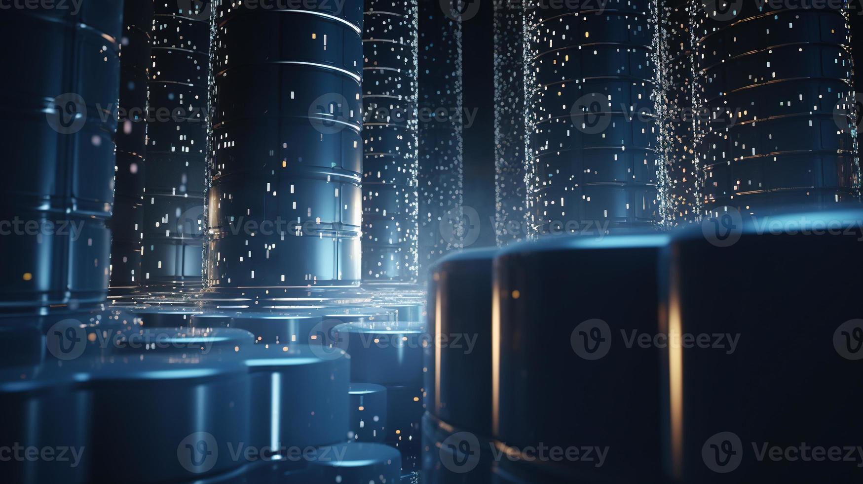 3D rendering of abstract technology concept. Digital data transfer and communication photo