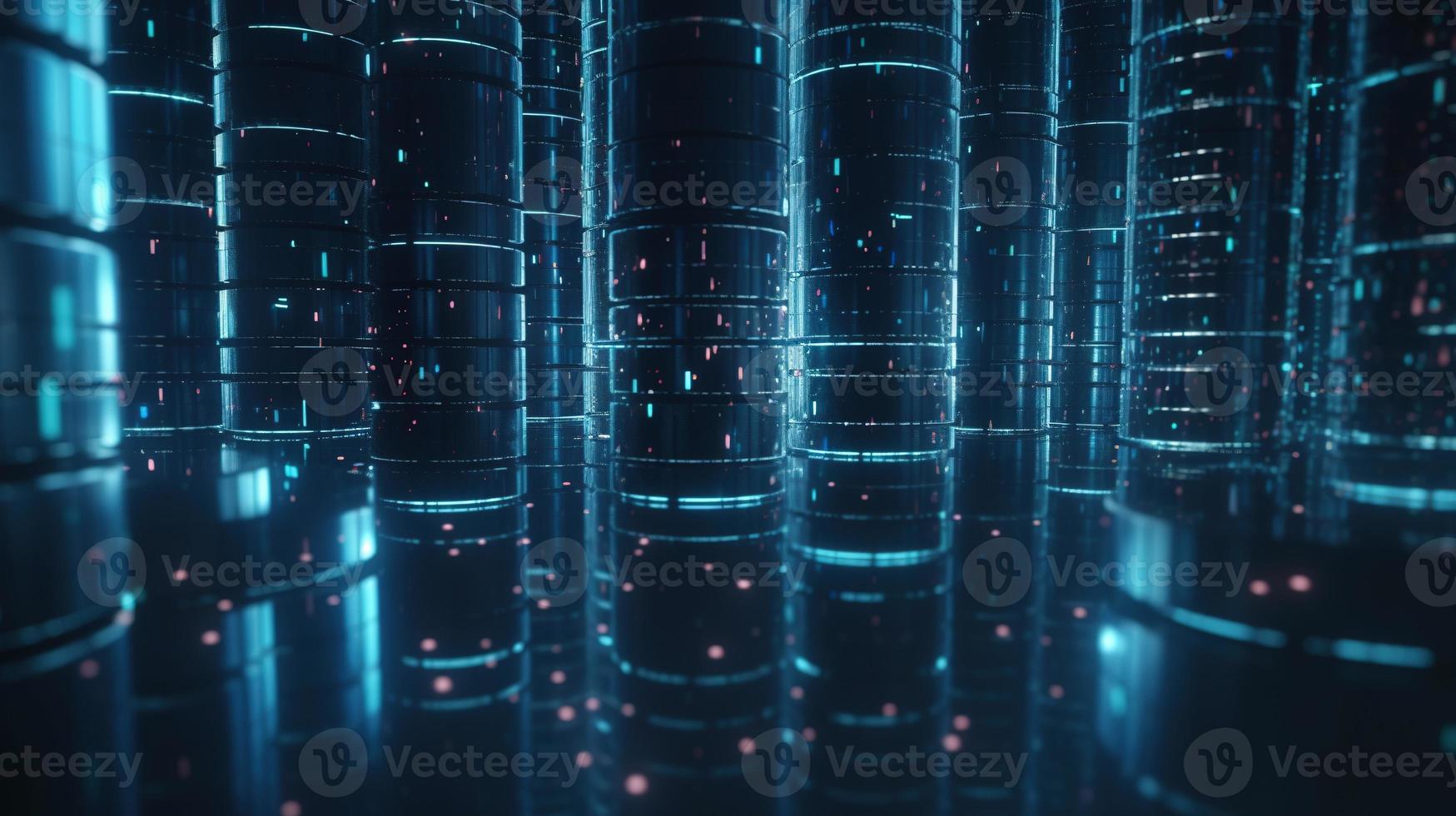 3D rendering of abstract technology concept. Digital data transfer and communication photo