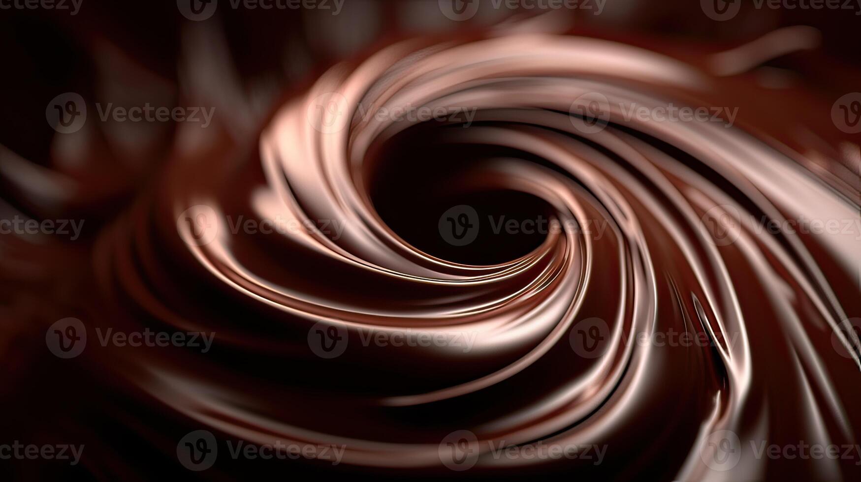 Chocolate background. Melted chocolate. Chocolate swirl. Melted chocolate swirl background. . photo