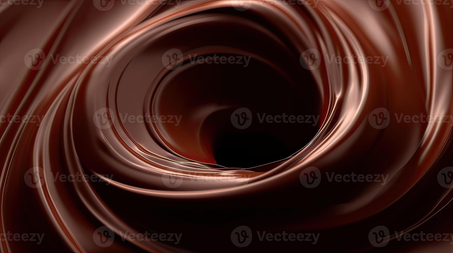 Chocolate background. Melted chocolate. Chocolate swirl. Melted chocolate swirl background. . photo