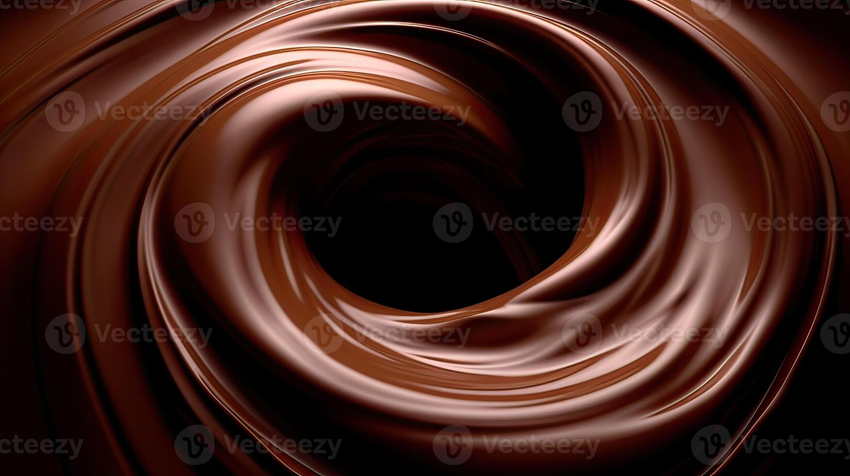 Chocolate background. Melted chocolate. Chocolate swirl. Melted chocolate swirl background. . photo