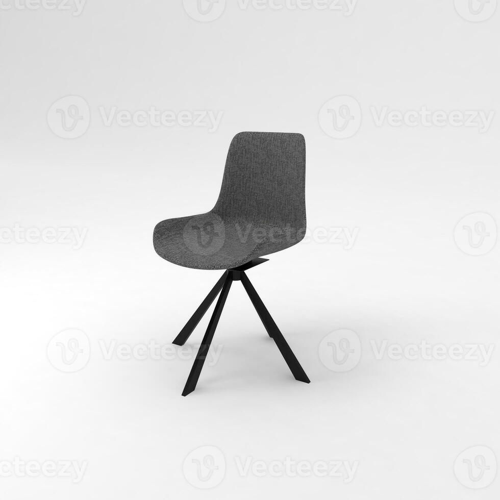 Armchair 3D rendered realistic furniture side view photo