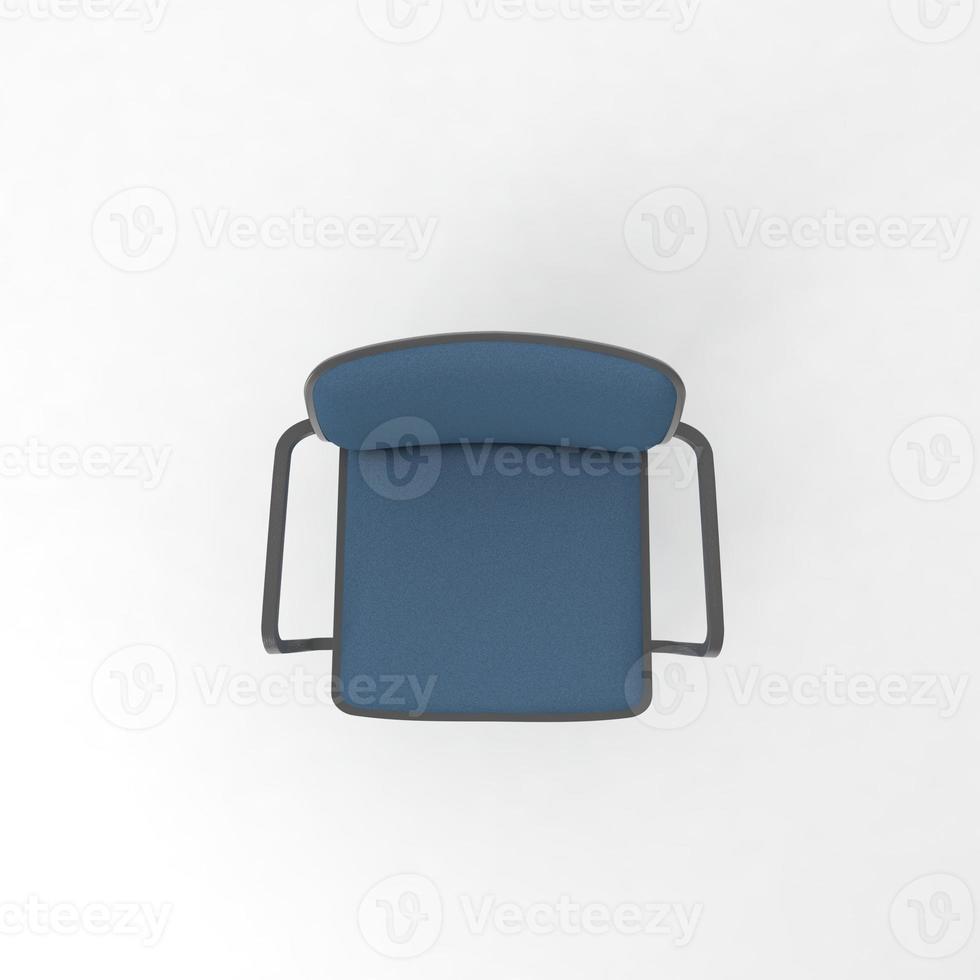 Armchair 3D rendered realistic furniture top view photo