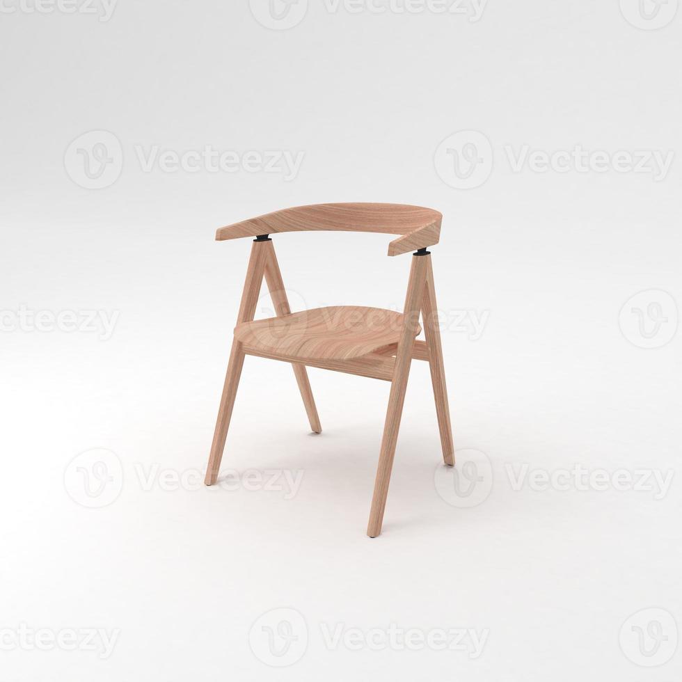 Armchair 3D rendered realistic furniture side view photo