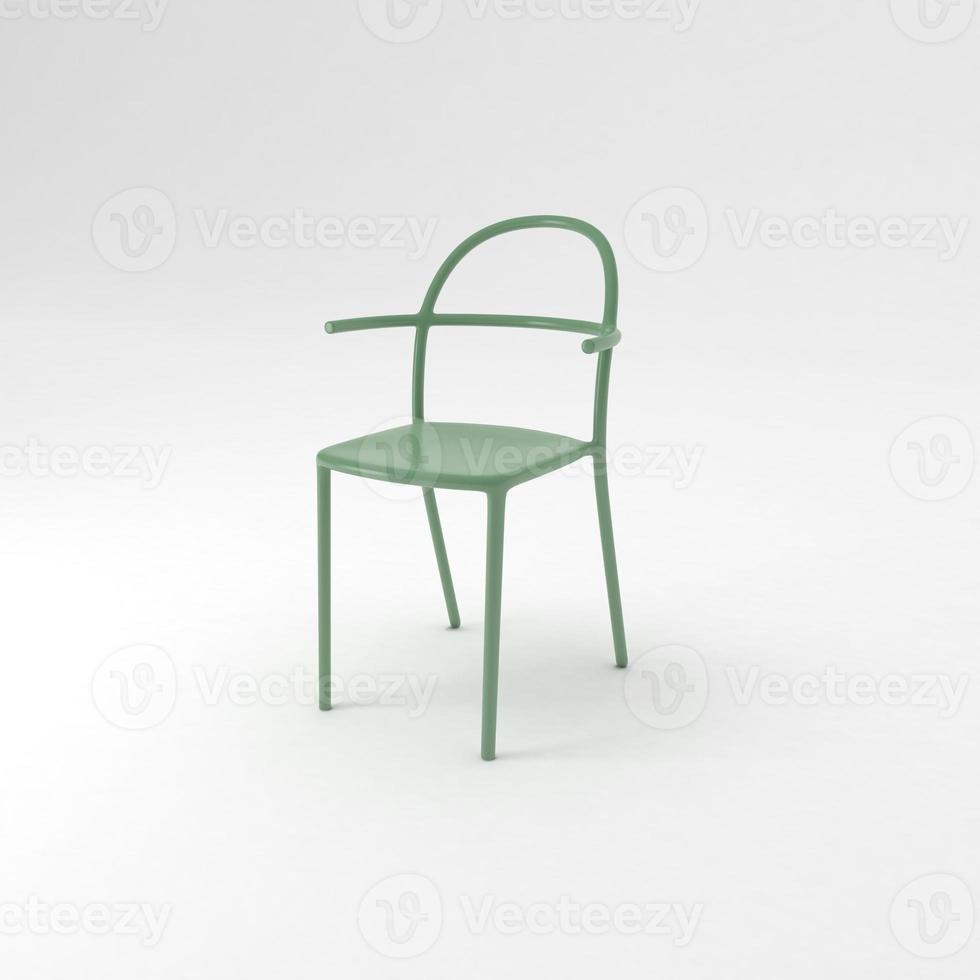 Armchair 3D rendered realistic furniture side view photo