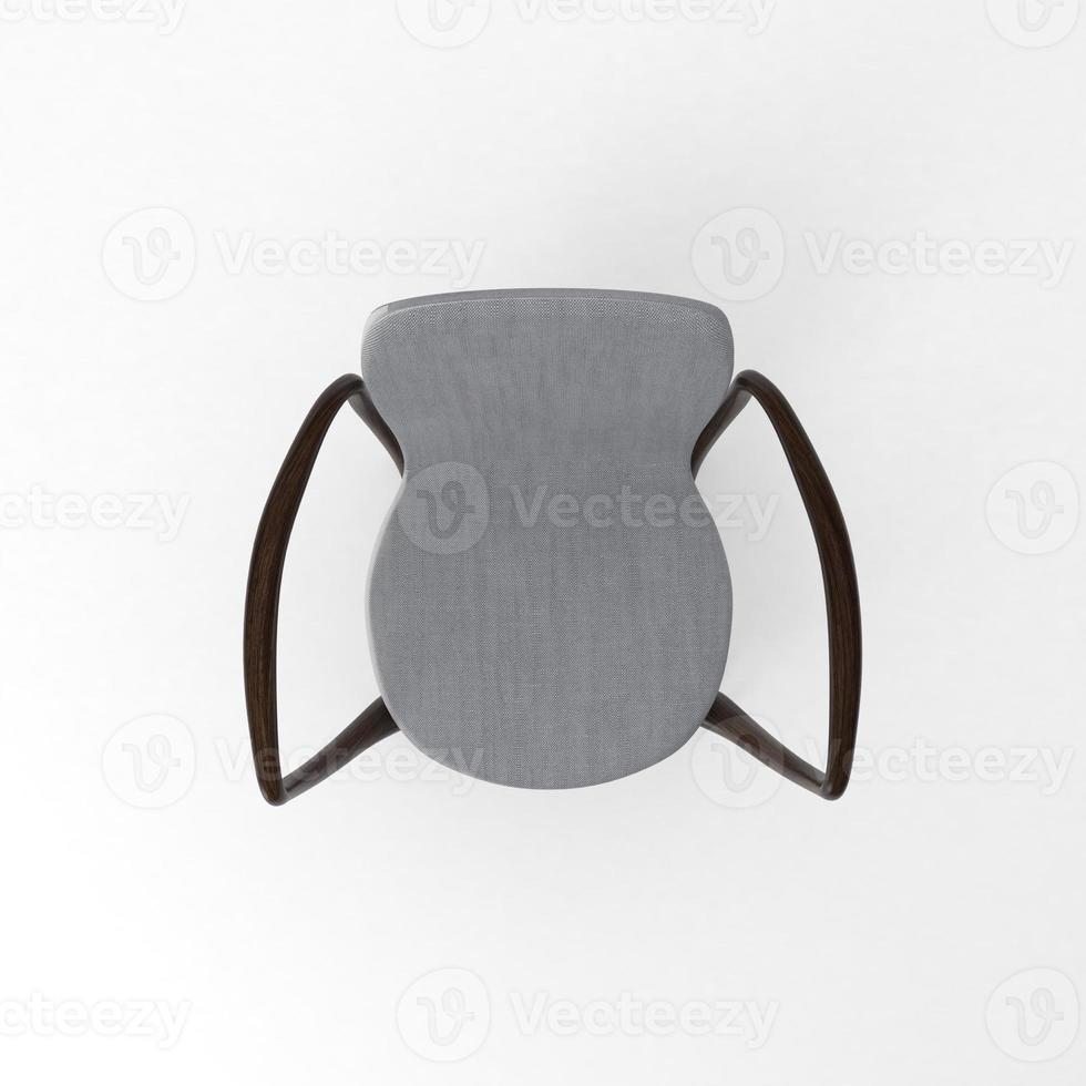 Armchair 3D rendered realistic furniture top view photo