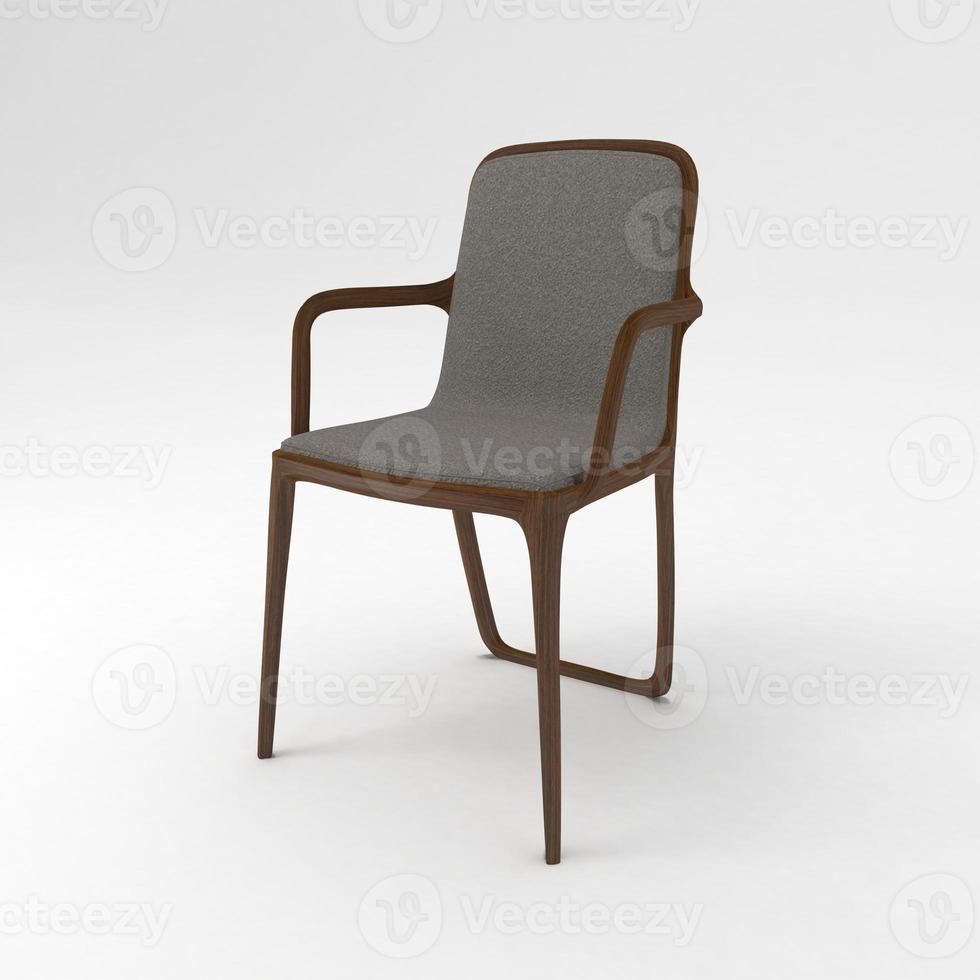 Armchair 3D rendered realistic furniture side view photo