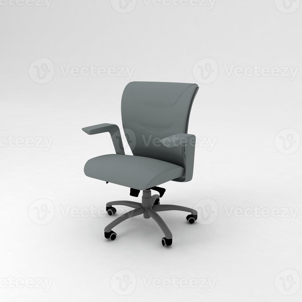 Office Chair 3D rendered realistic furniture side view photo