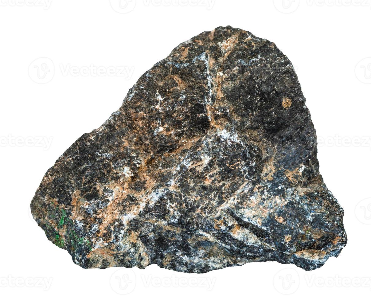 raw Chromite stone isolated on white photo