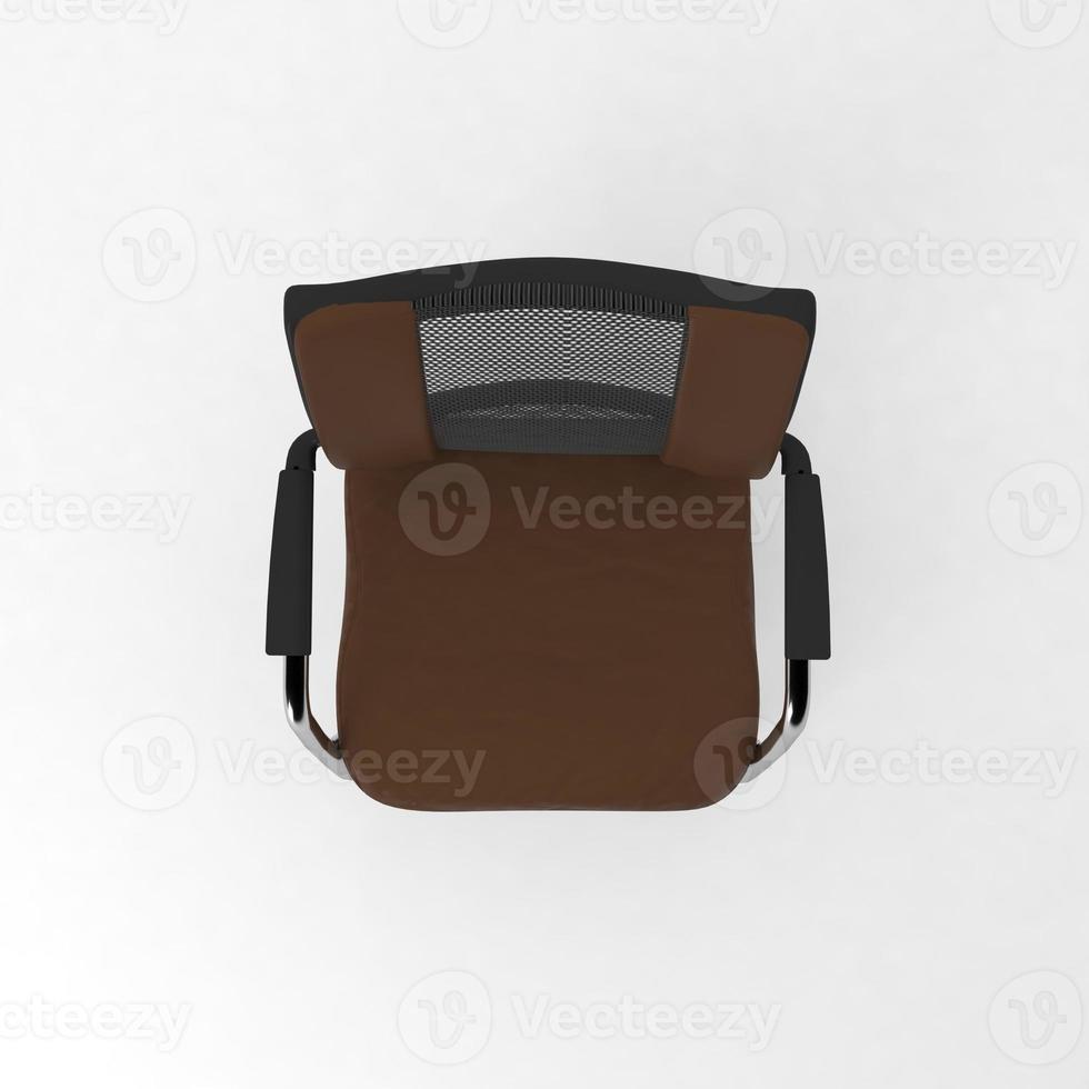 Office Chair 3D rendered realistic furniture top view photo