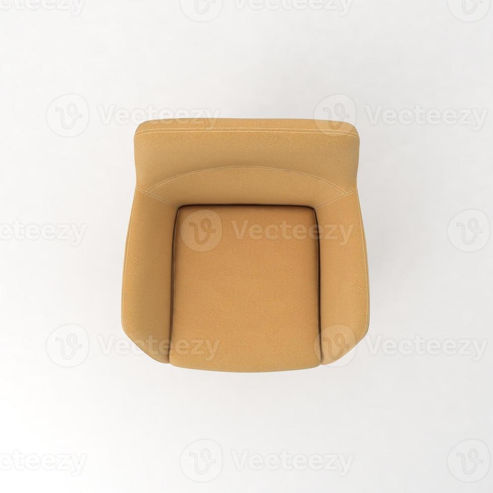 Office Chair 3D rendered realistic furniture top view photo