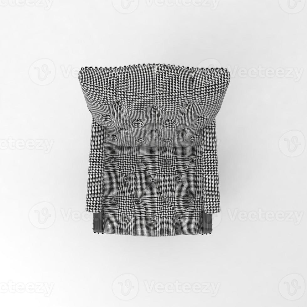 Office Chair 3D rendered realistic furniture top view photo