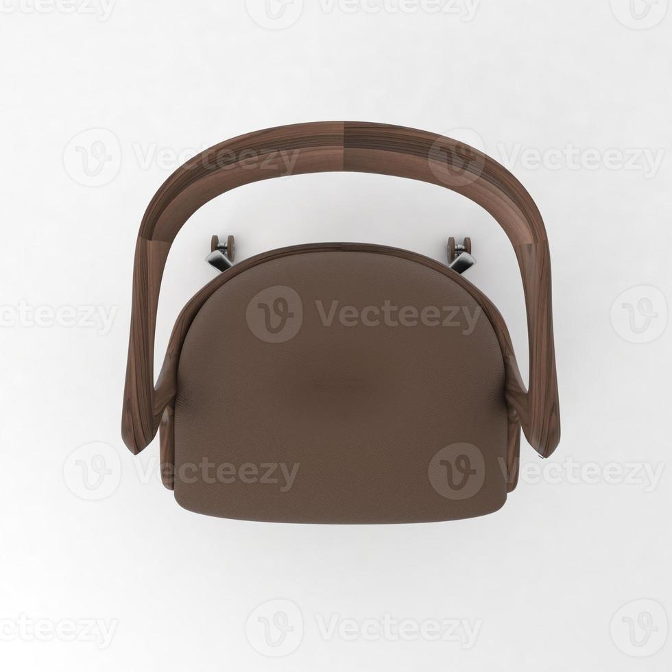 Office Chair 3D rendered realistic furniture top view photo
