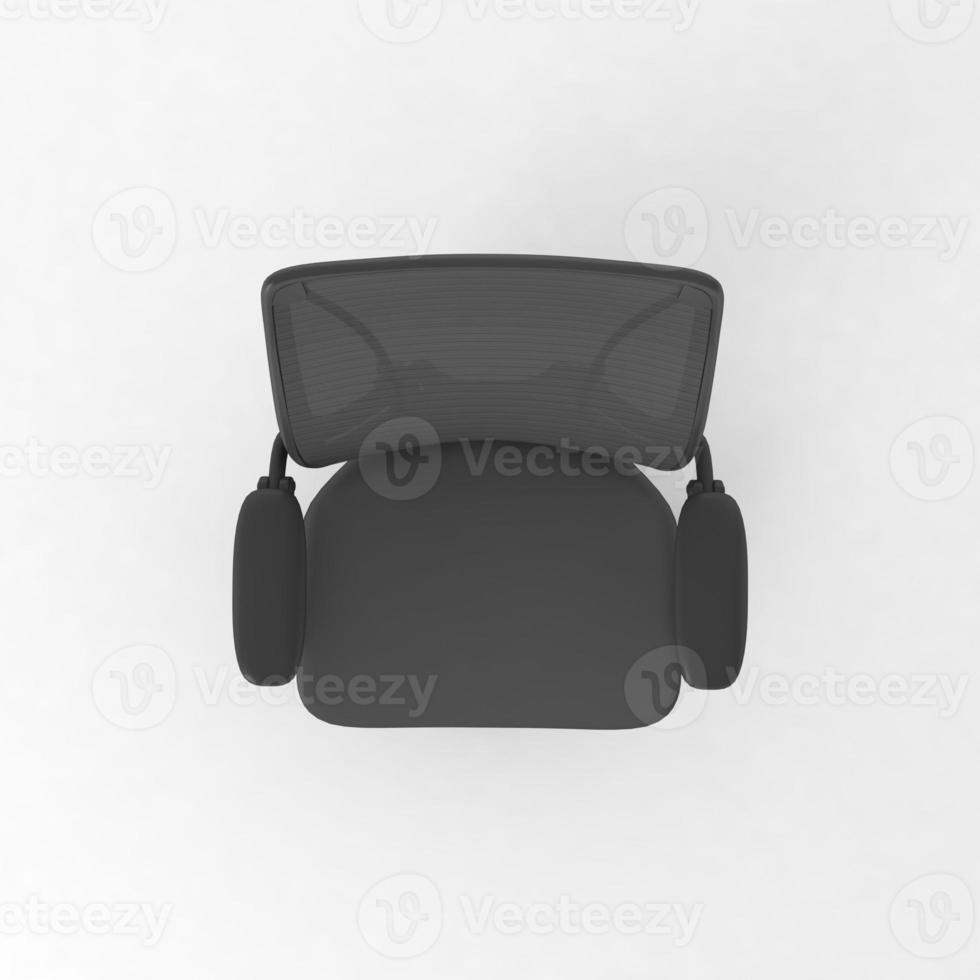 Office Chair 3D rendered realistic furniture top view photo