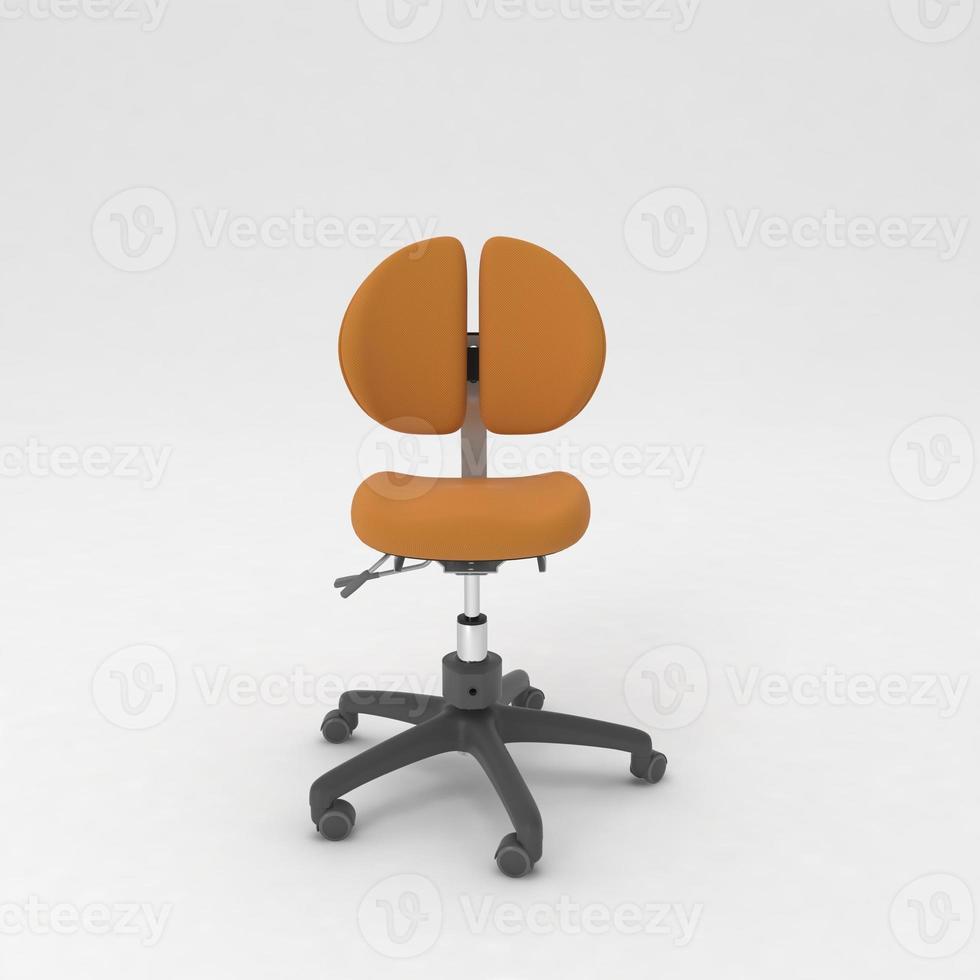 Office Chair 3D rendered realistic furniture front view photo