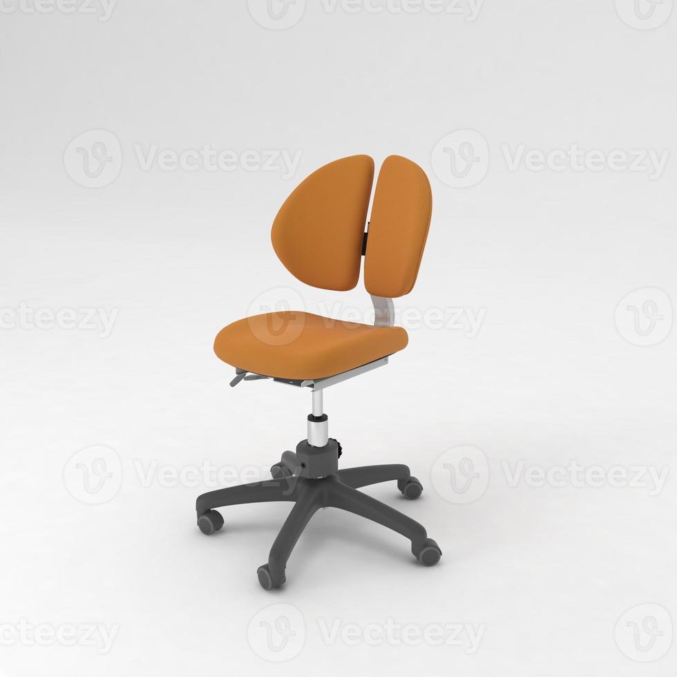 Office Chair 3D rendered realistic furniture side view photo