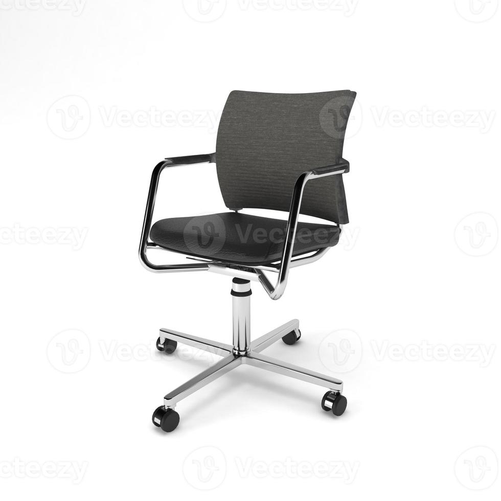 Office Chair 3D rendered realistic furniture side view photo