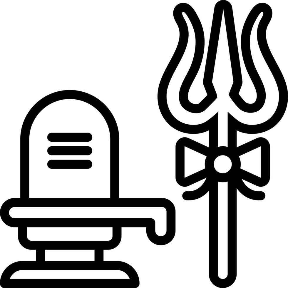 línea icono para maha shivratri vector