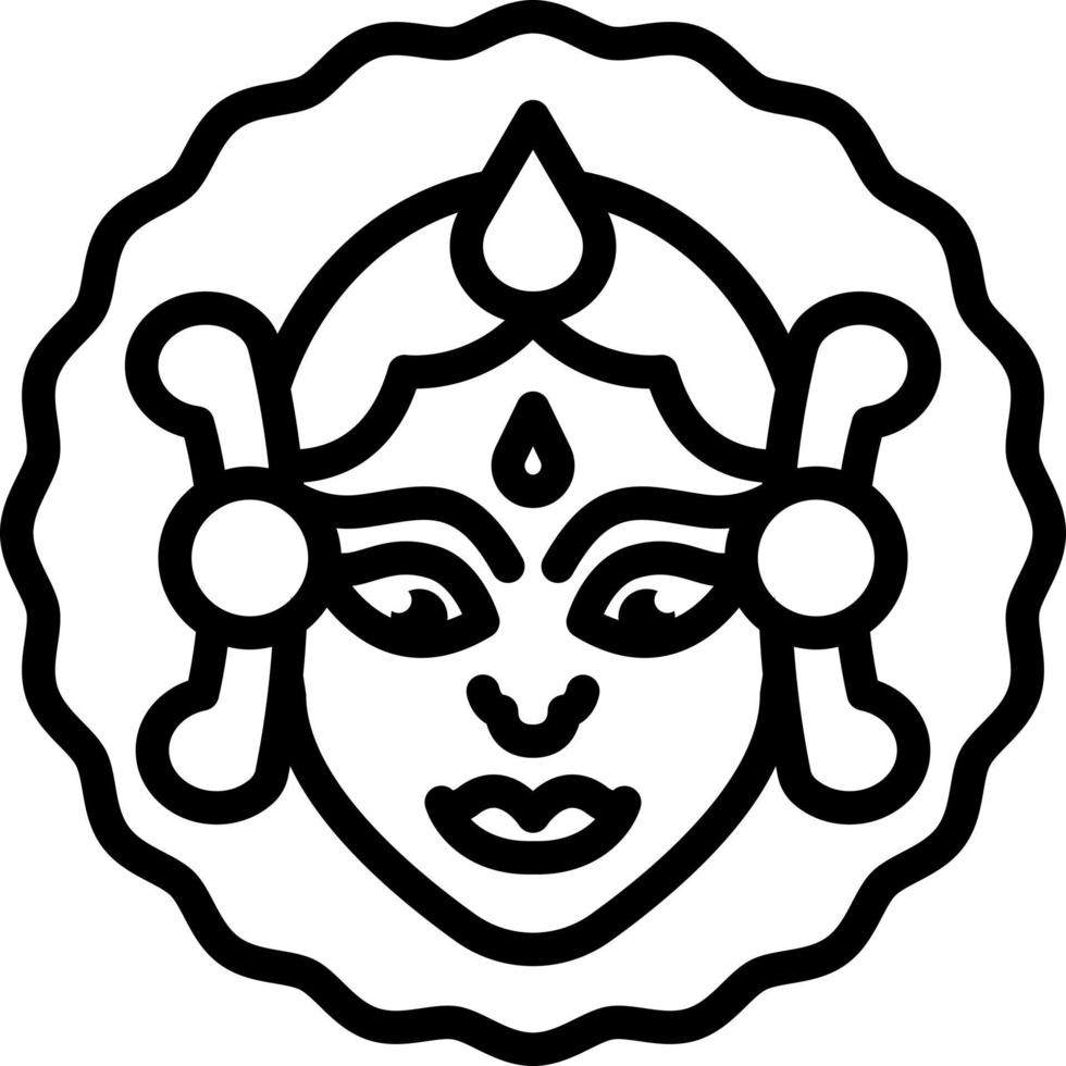 line icon for durga puja vector