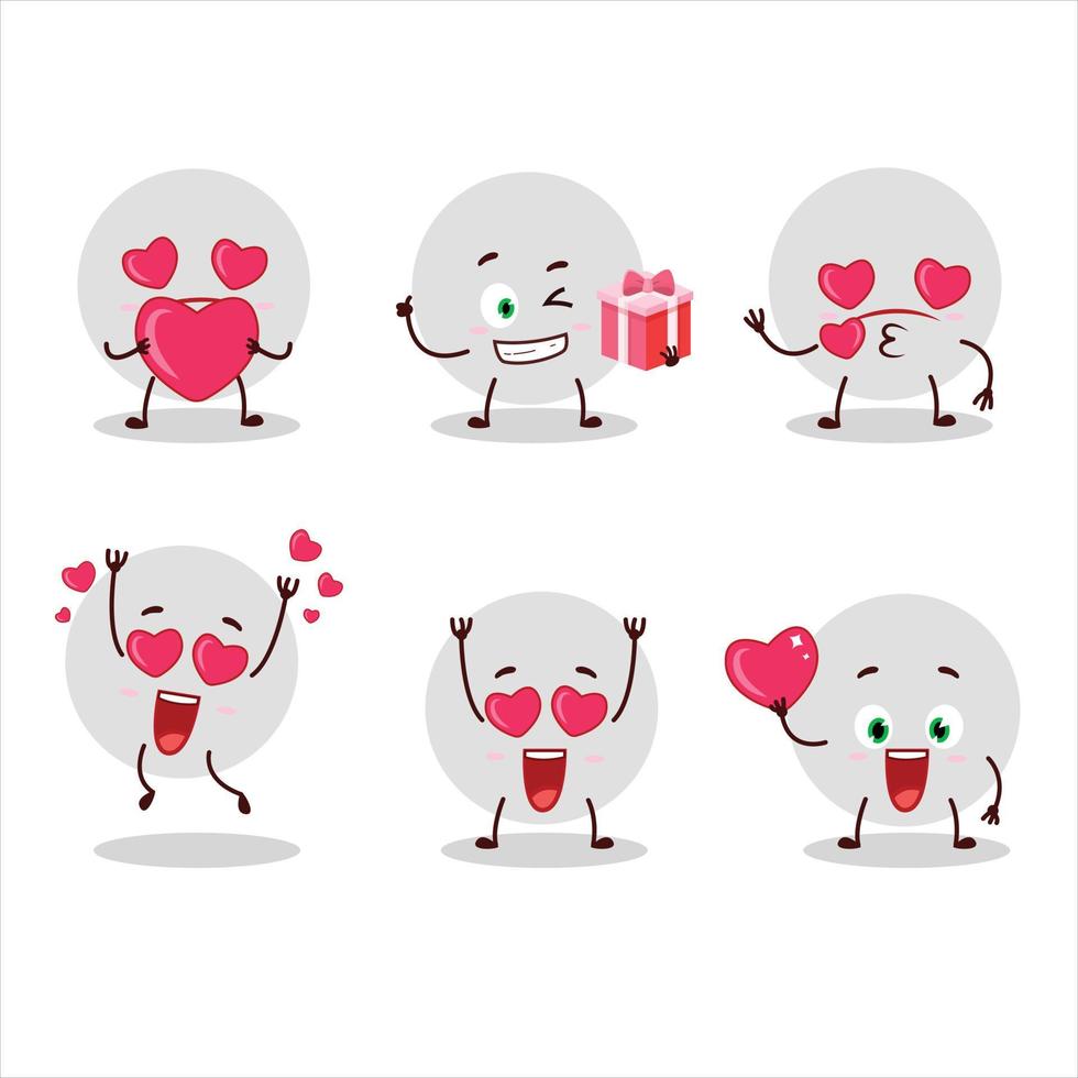 voleo pelota dibujos animados personaje con amor linda emoticon vector