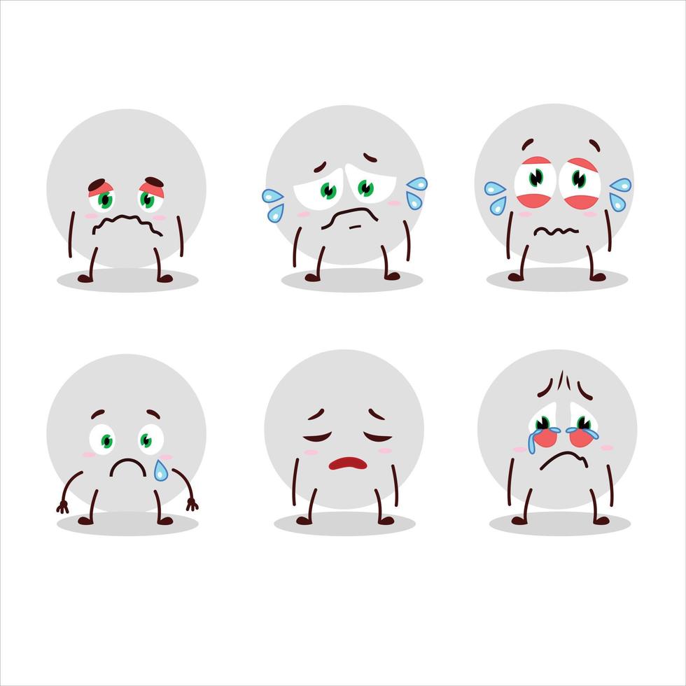 Volley ball cartoon character with sad expression vector