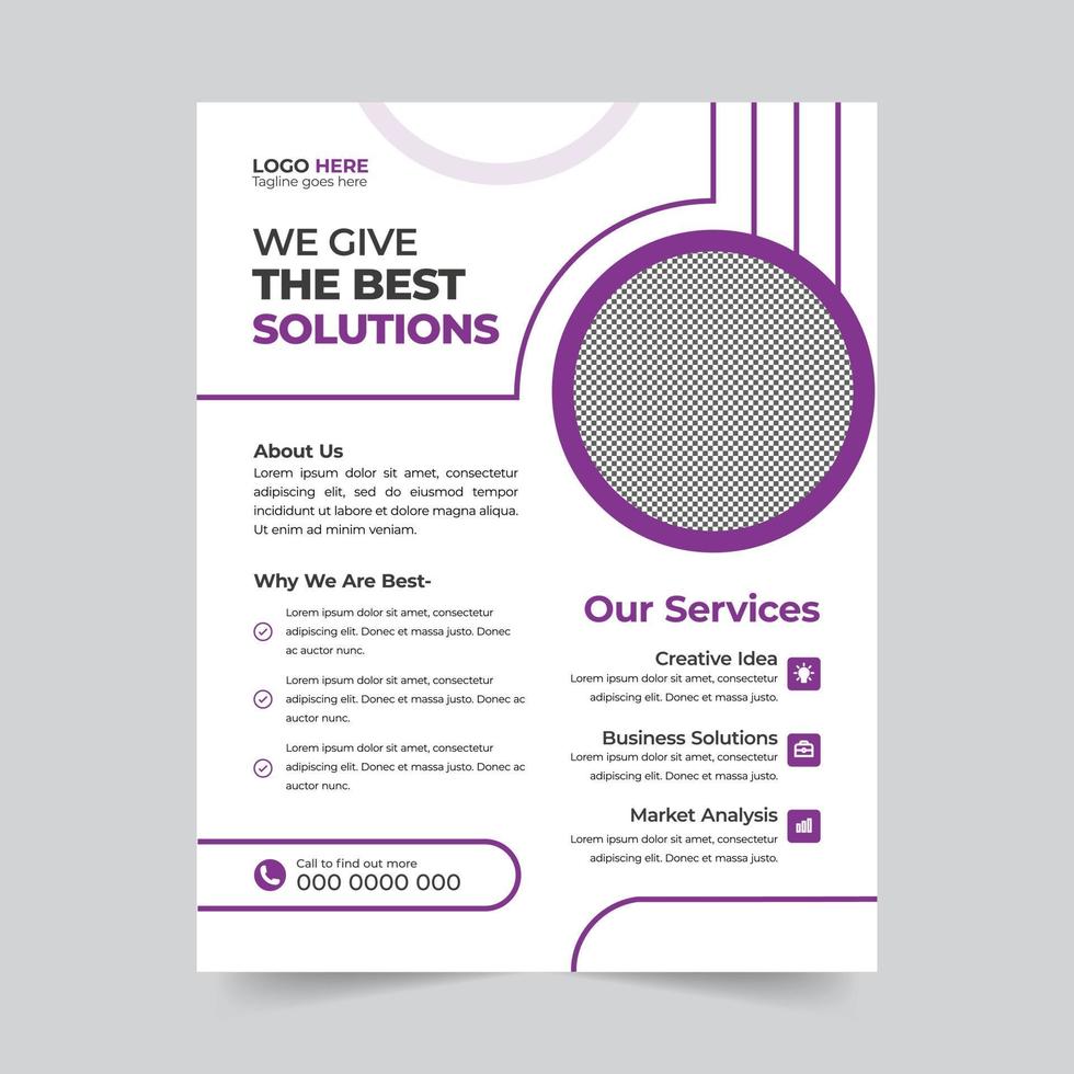 Trendy editable professional and modern corporate marketing business flyer design vector template