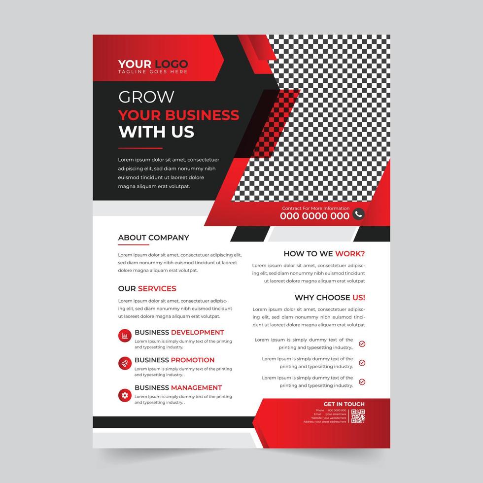 Trendy editable professional and modern corporate marketing business flyer design vector template