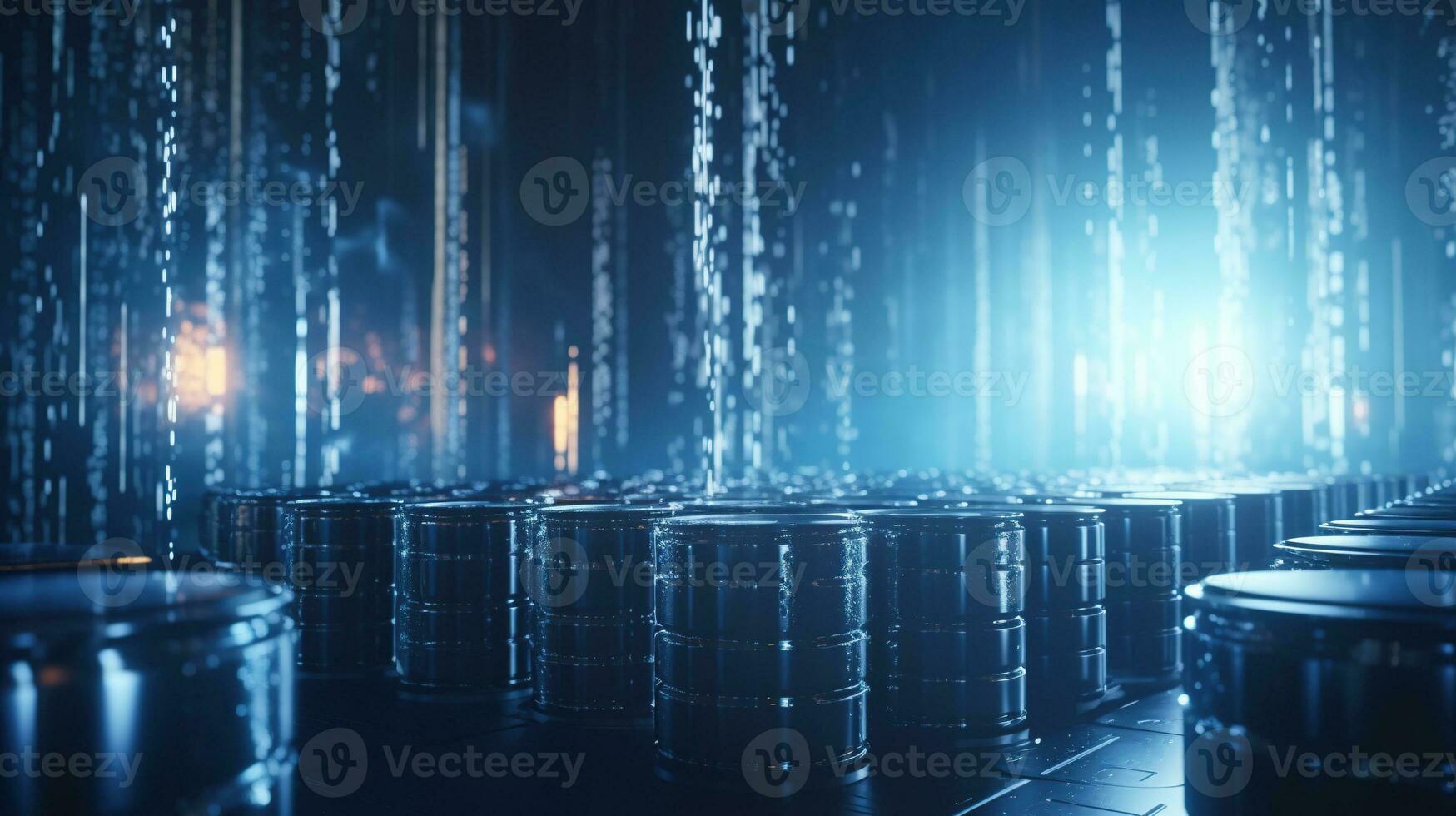 3D rendering of abstract technology concept. Digital data transfer and communication photo